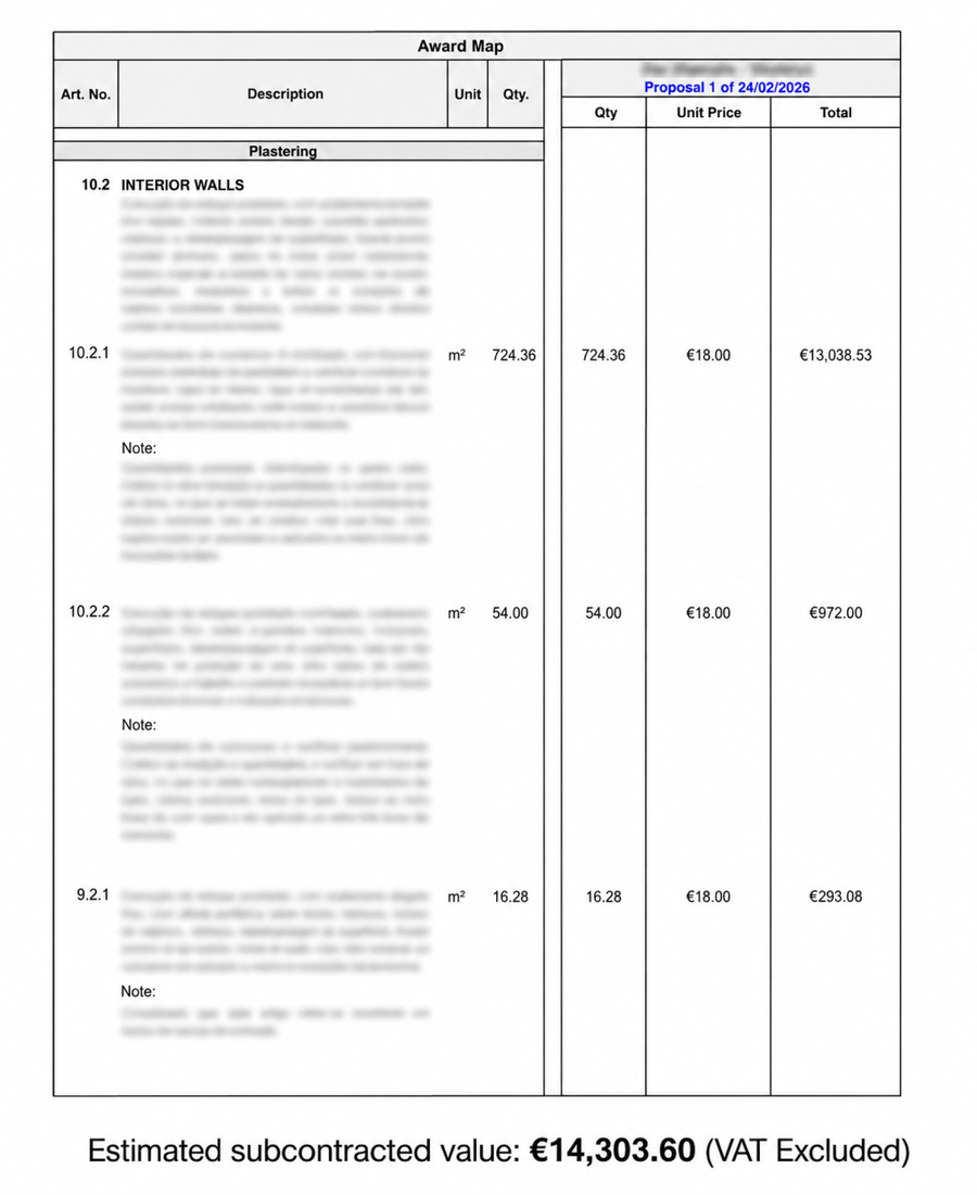 Signed contract evidence, Vieru case study
